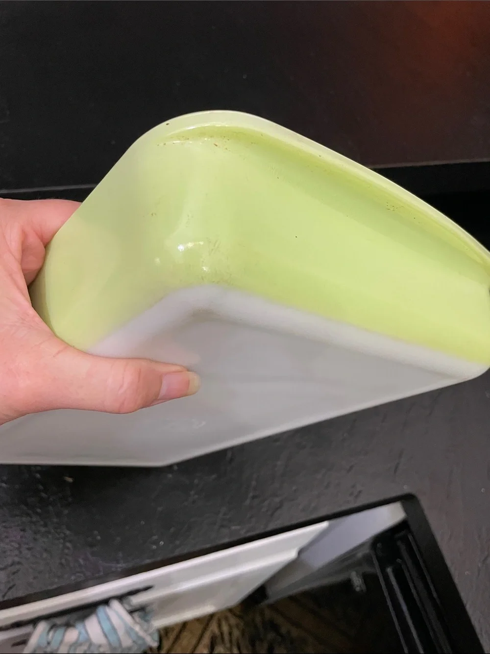 Pyrex Lime Green 2 Qt Ceramic Rectangular Baking Dish - Home Kitchen